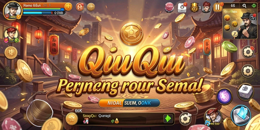 Tampilan gameplay QiuQiu yang seru dan menantang di 66K.