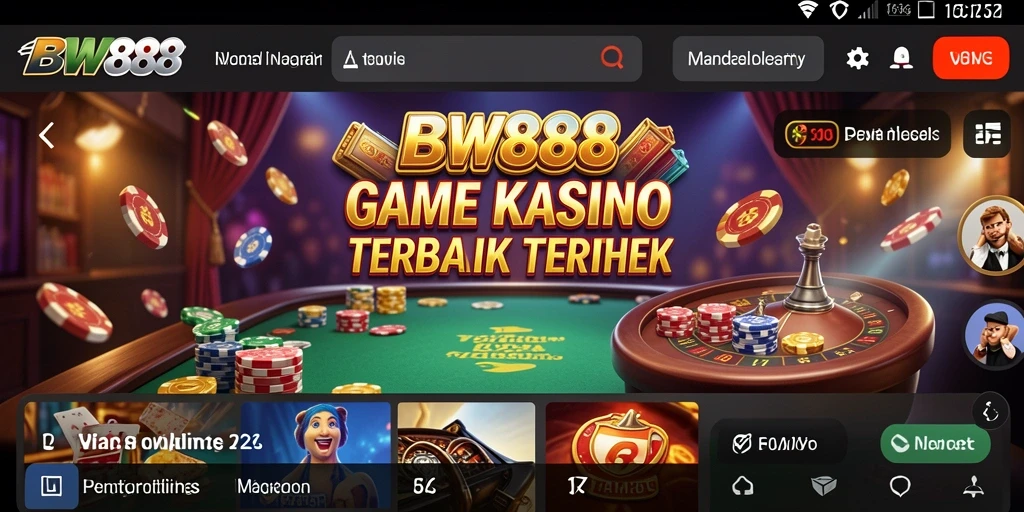 Tampilan gameplay BW888 dengan berbagai pilihan permainan Kasino.