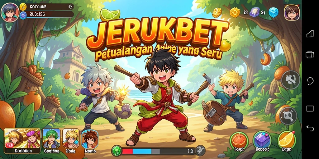 Tampilan dinamis dari gameplay seru di JERUKBET.