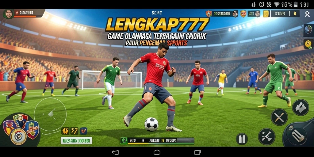 Tampilan gameplay LENGKAP777 dalam pertandingan olahraga yang seru dan mendebarkan.