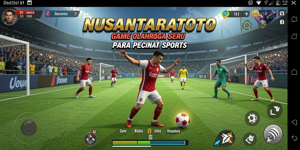 Tampilan gameplay menarik NUSANTARATOTO dengan karakter olahraga aktif.