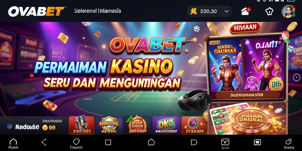 Gameplay seru dan menarik di OVABET dengan berbagai pilihan permainan Kasino.