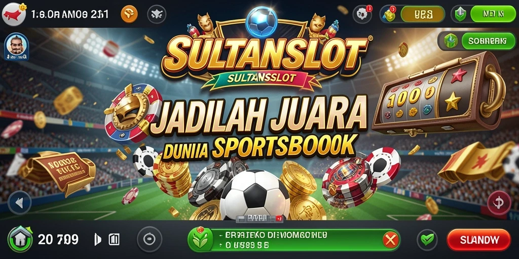 Tampilan antarmuka SULTANSLOT yang menarik dan interaktif.