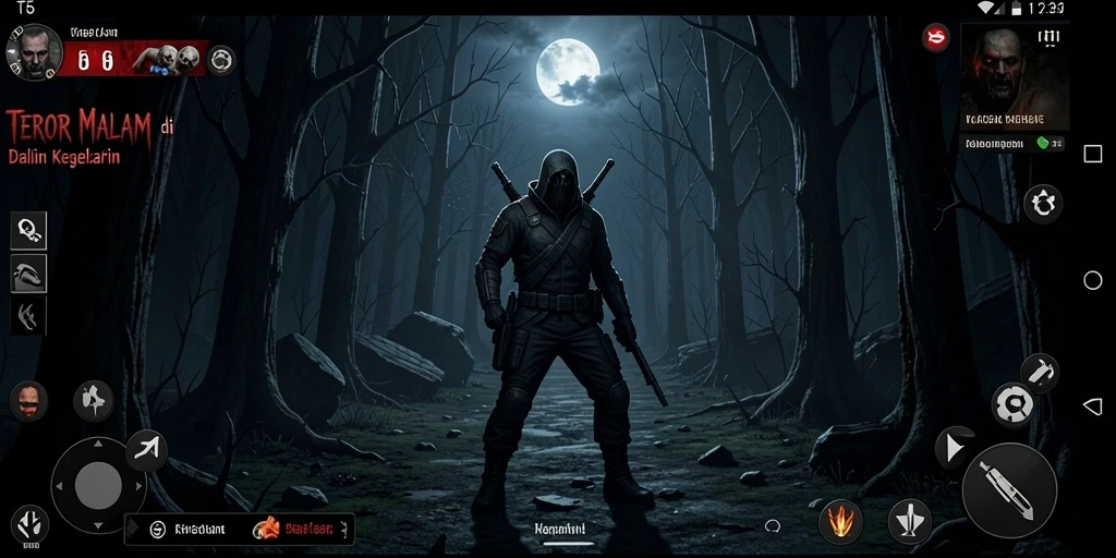 Screenshot T6 menunjukkan suasana mencekam dari gameplay Horror.