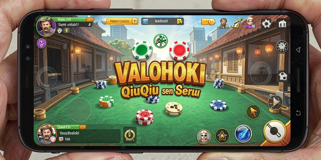 Tampilan gameplay QiuQiu yang seru di VALOHOKI.