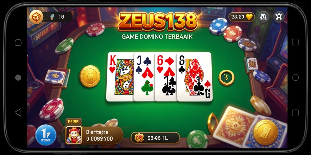 Tangkapan layar gameplay <strong>ZEUS138</strong> yang menunjukkan aksi domino seru.