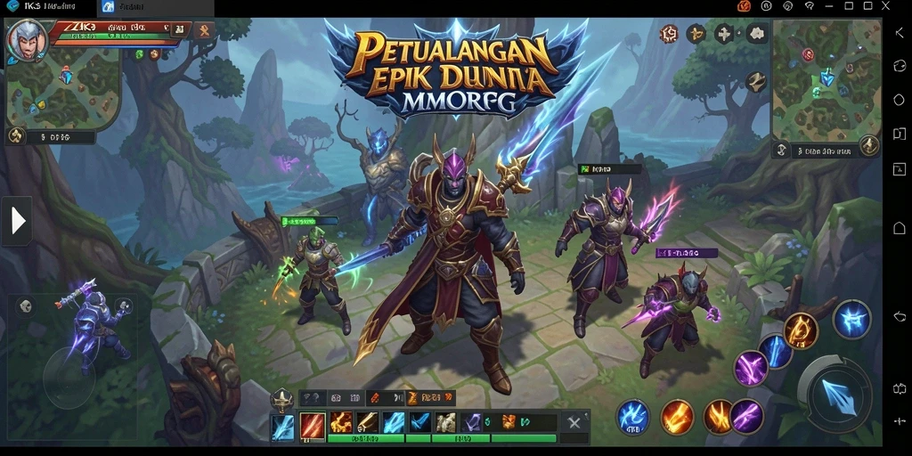 Tampilan gameplay ZK3 yang menakjubkan dalam dunia MMORPG.